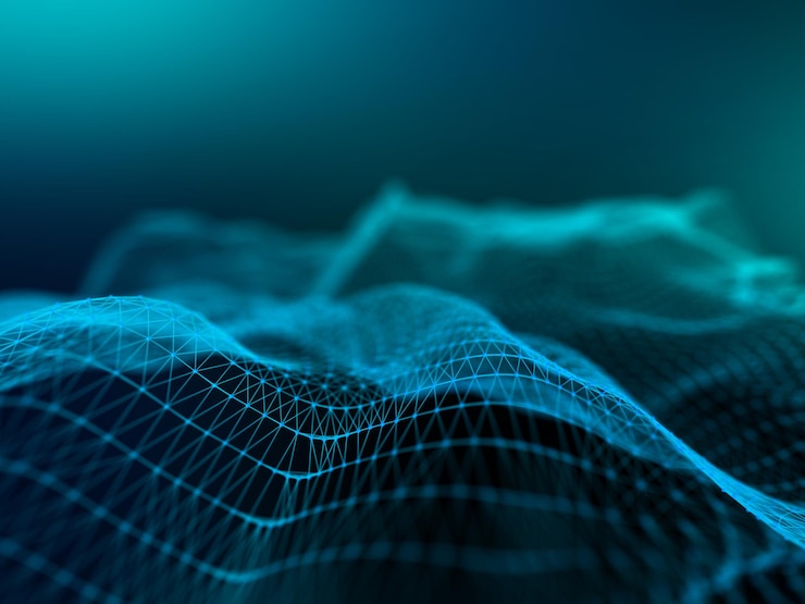 Free Photo 3d abstract background with low poly plexus design
