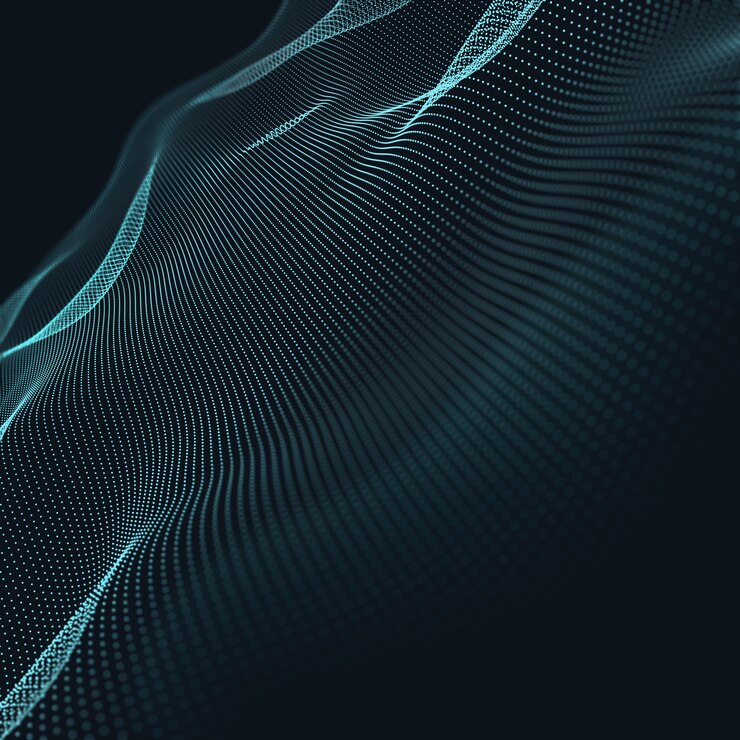 Free Photo 3d abstract blue geometrical background. connection structure. science background. futuristic technology 
