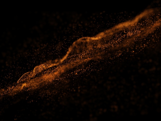 3D abstract communications background with cyber particles