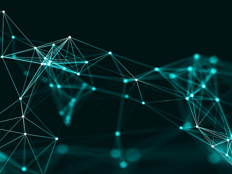 Free Photo 3d abstract cyber network visualization design