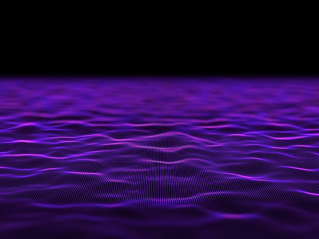 3D abstract digital background with flowing cyber dots