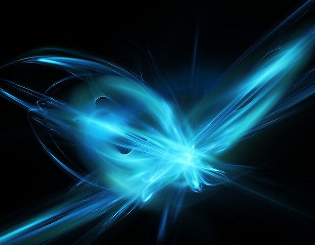 3D abstract fractal background with explosion effect