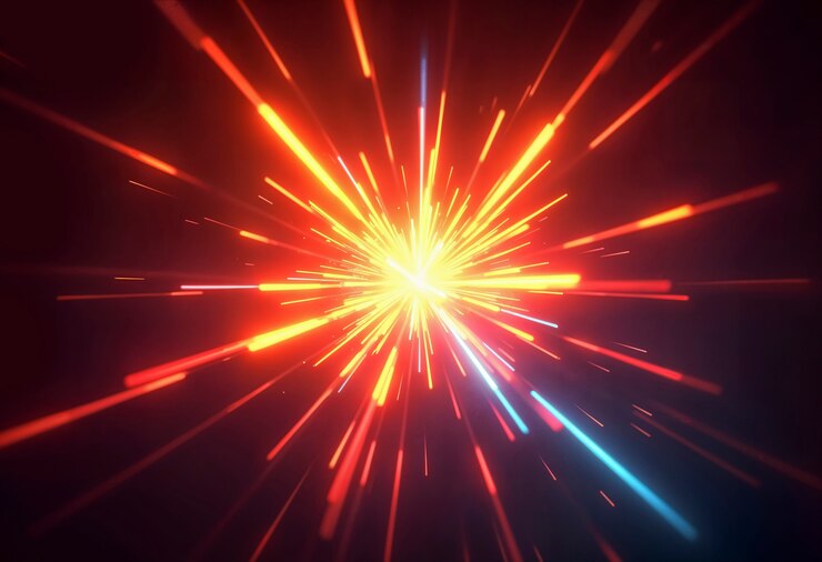 Free Photo 3d abstract glowing background