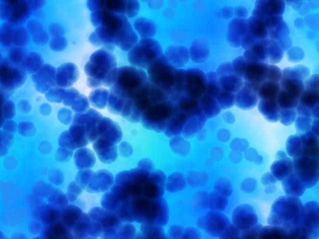 Free photo 3d abstract medical background with bacteria cells