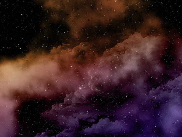 3D abstract space sky