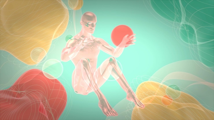 無料Photo 腹筋をしている男性の 3 d 解剖学