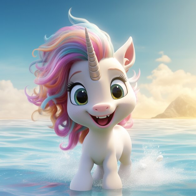 3d animated unicorn for children