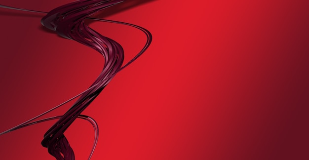 Free photo 3d art of burgundy lines against a red background