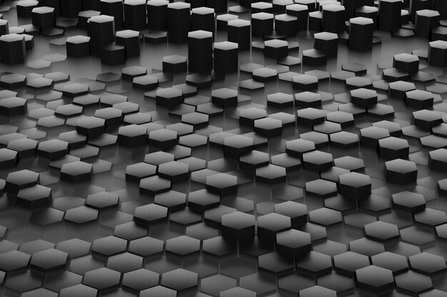 3d background with hexagonal shapes and texture