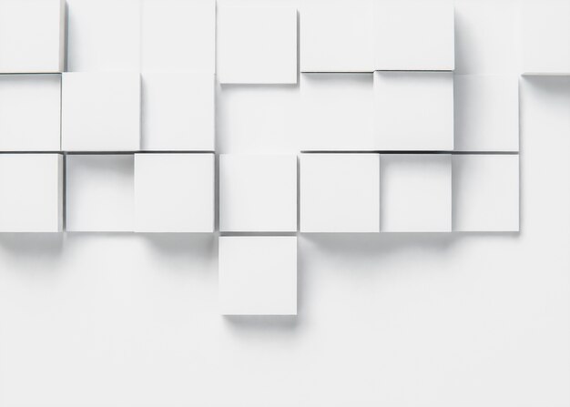 3d background with white cubes