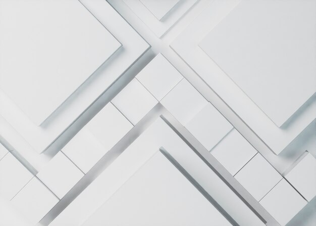 3d background with white cubes