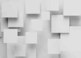 Free photo 3d background with white cubes