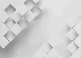 Free photo 3d background with white cubes