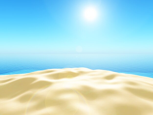 3Dビーチ風景