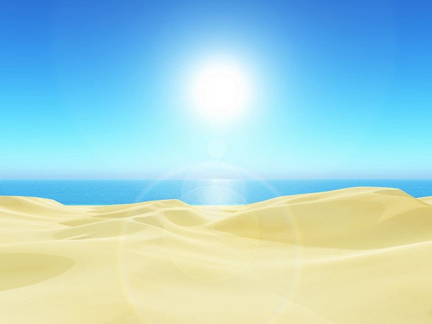 3D beach landscape