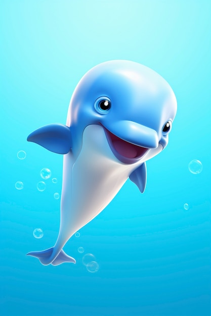 3d beautiful dolphin