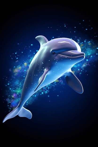 3d beautiful dolphin