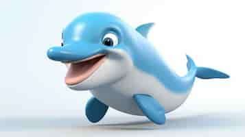 Free photo 3d beautiful dolphin