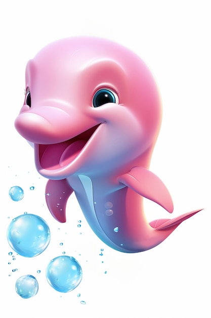 Free photo 3d beautiful dolphin