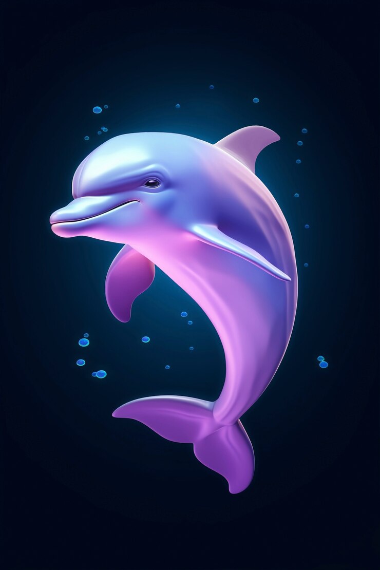 Free Photo 3d beautiful dolphin