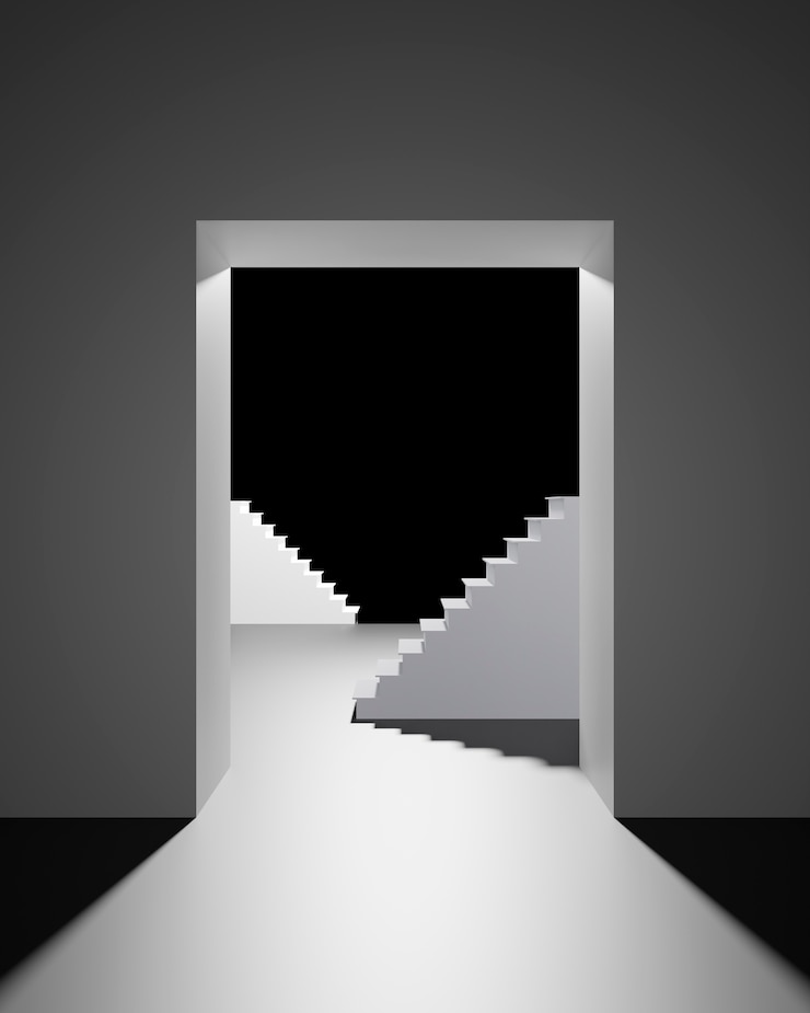 無料Photo 3 d の黒と白の背景