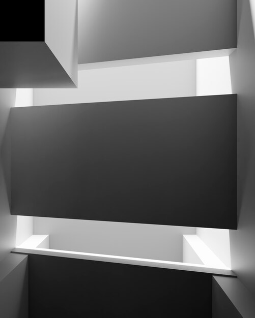 3D черно-белый фон