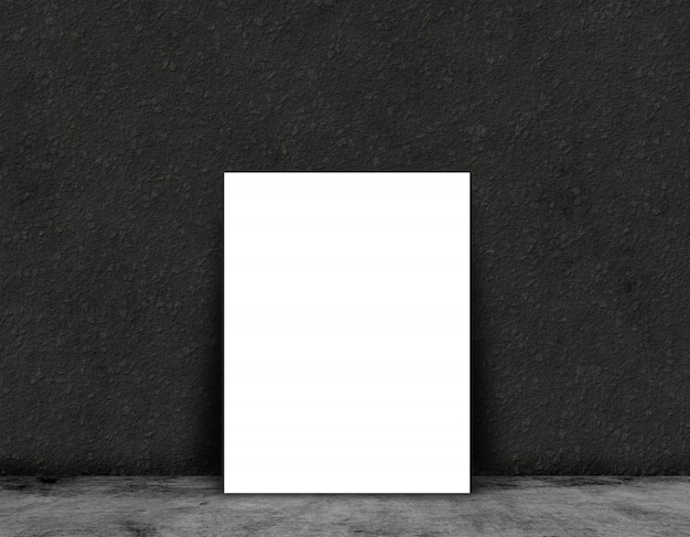 Free photo 3d blank card or poster on a in a grunge room interior