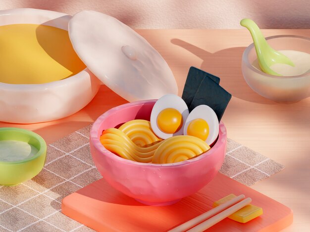 3d bowl of ramen