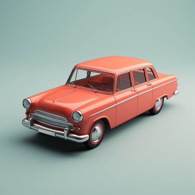 Free photo 3d car with simple background