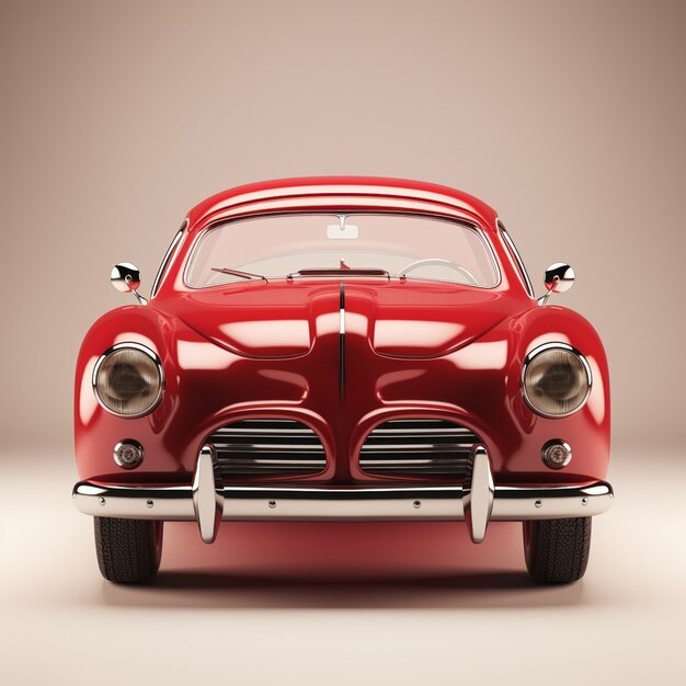 3d car with simple background