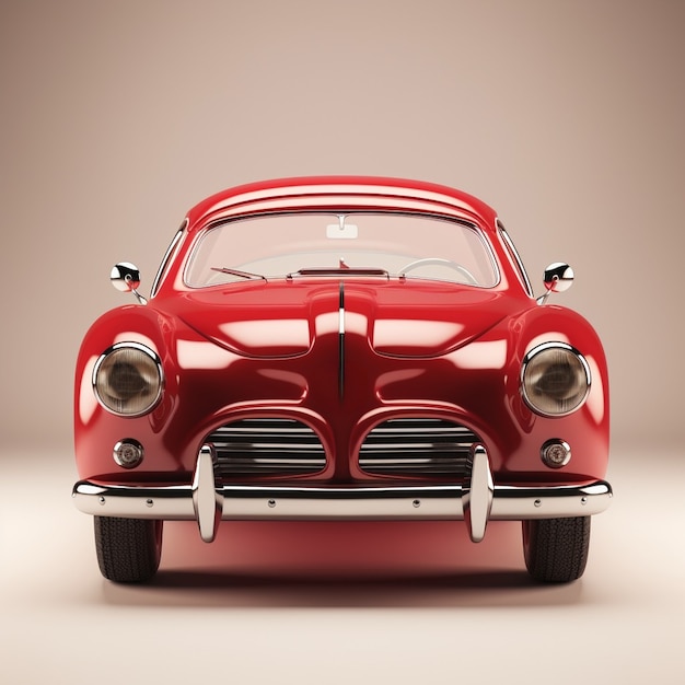 3d car with simple background