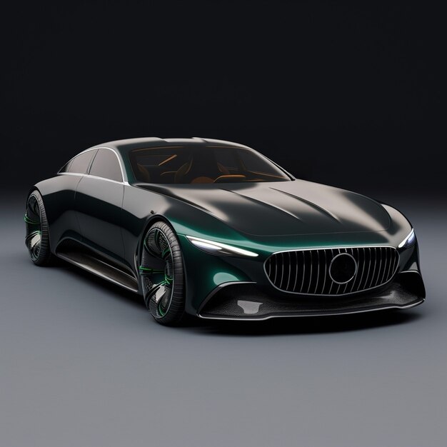 シンプルな背景の 3D カー