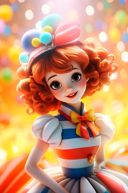 Free photo 3d carnival character