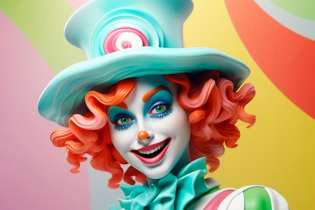 Foto gratuita personaggio di carnevale 3d