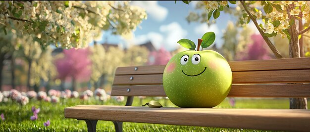3d cartoon apple