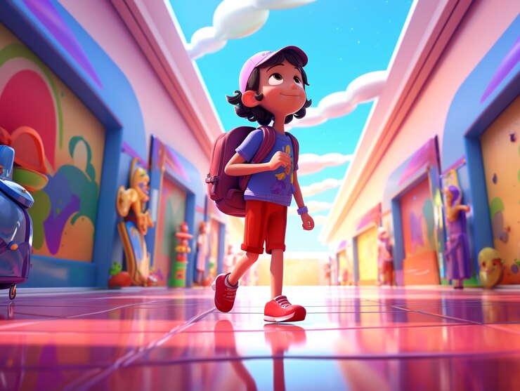Free Photo 3d cartoon back to school