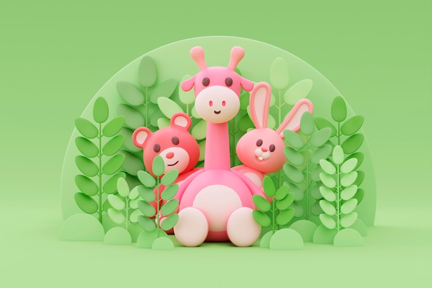 3d cartoon background for children