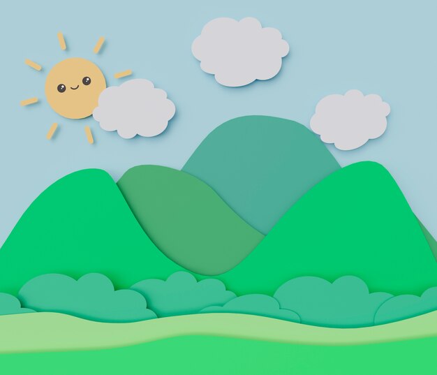 Фон мультфильма 3D для детей