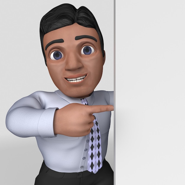 3D Cartoon Business Character