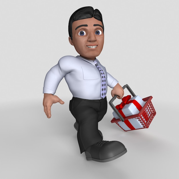 Free photo 3d cartoon business character