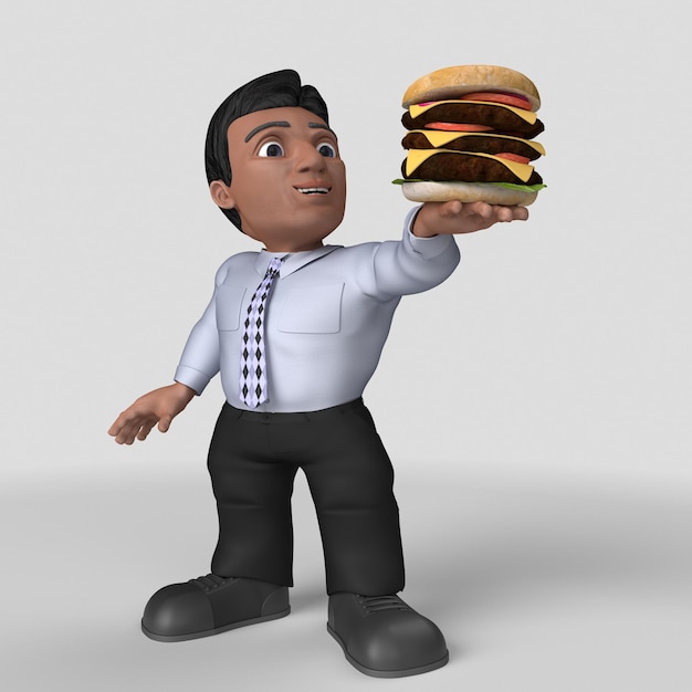 Free photo 3d cartoon business character