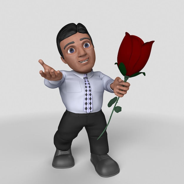 3D Cartoon Business Character