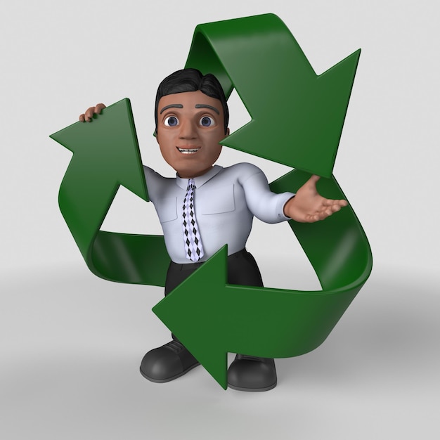 3D Cartoon Business Character