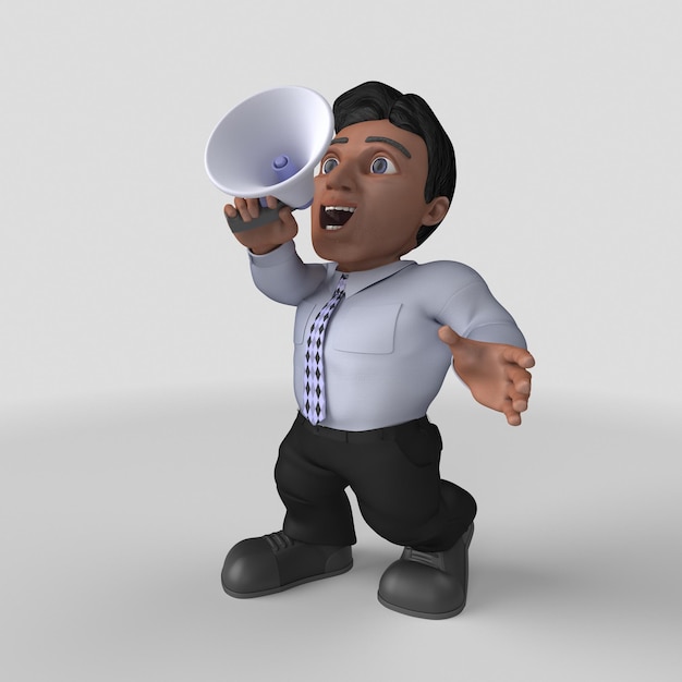 Free photo 3d cartoon business character