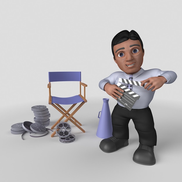 Free photo 3d cartoon business character