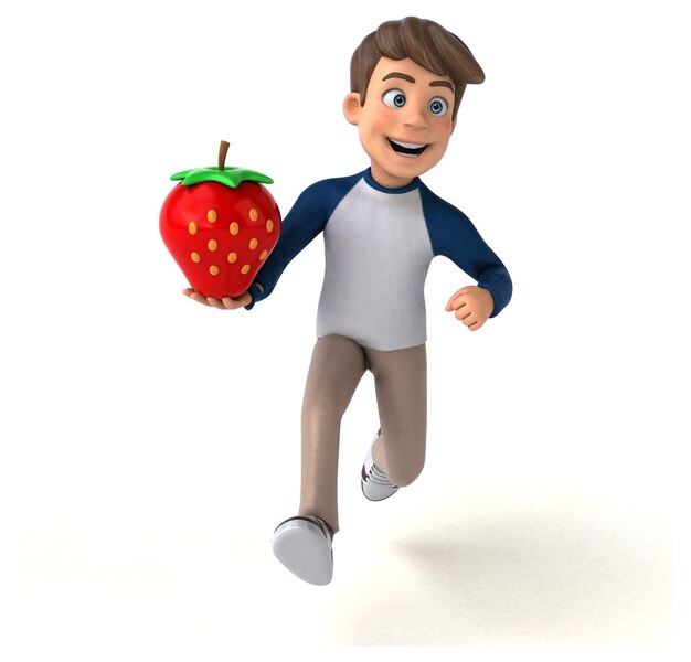 3D cartoon character fun teenager