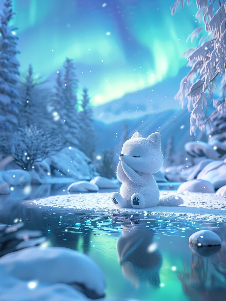 Free Photo 3d cartoon character practising yoga