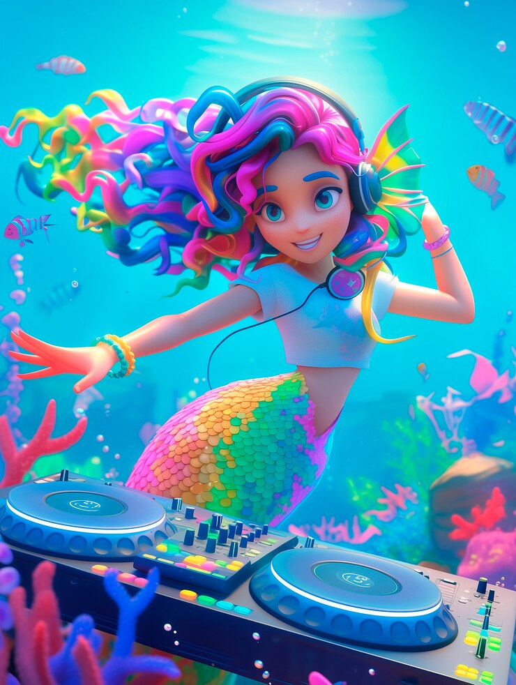 Free Photo 3d cartoon dj illustration