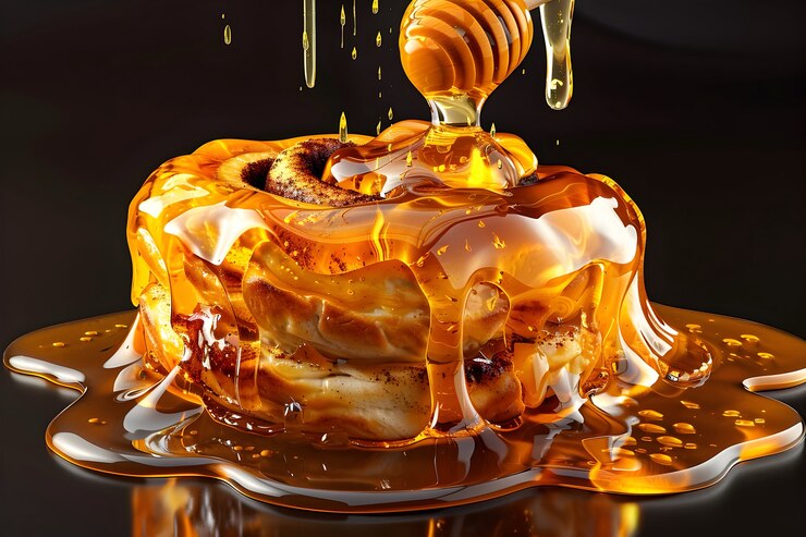 Free Photo 3d cartoon honey drips and splashes