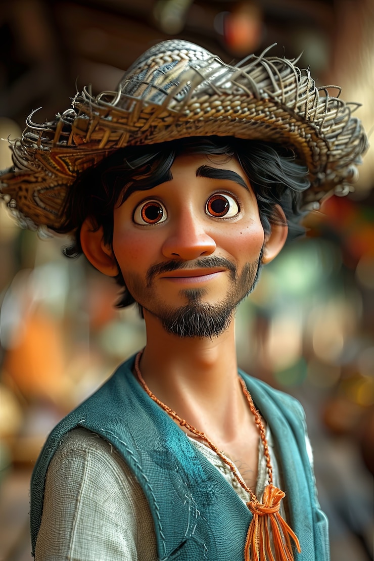 Free Photo 3d cartoon latin american traditional people